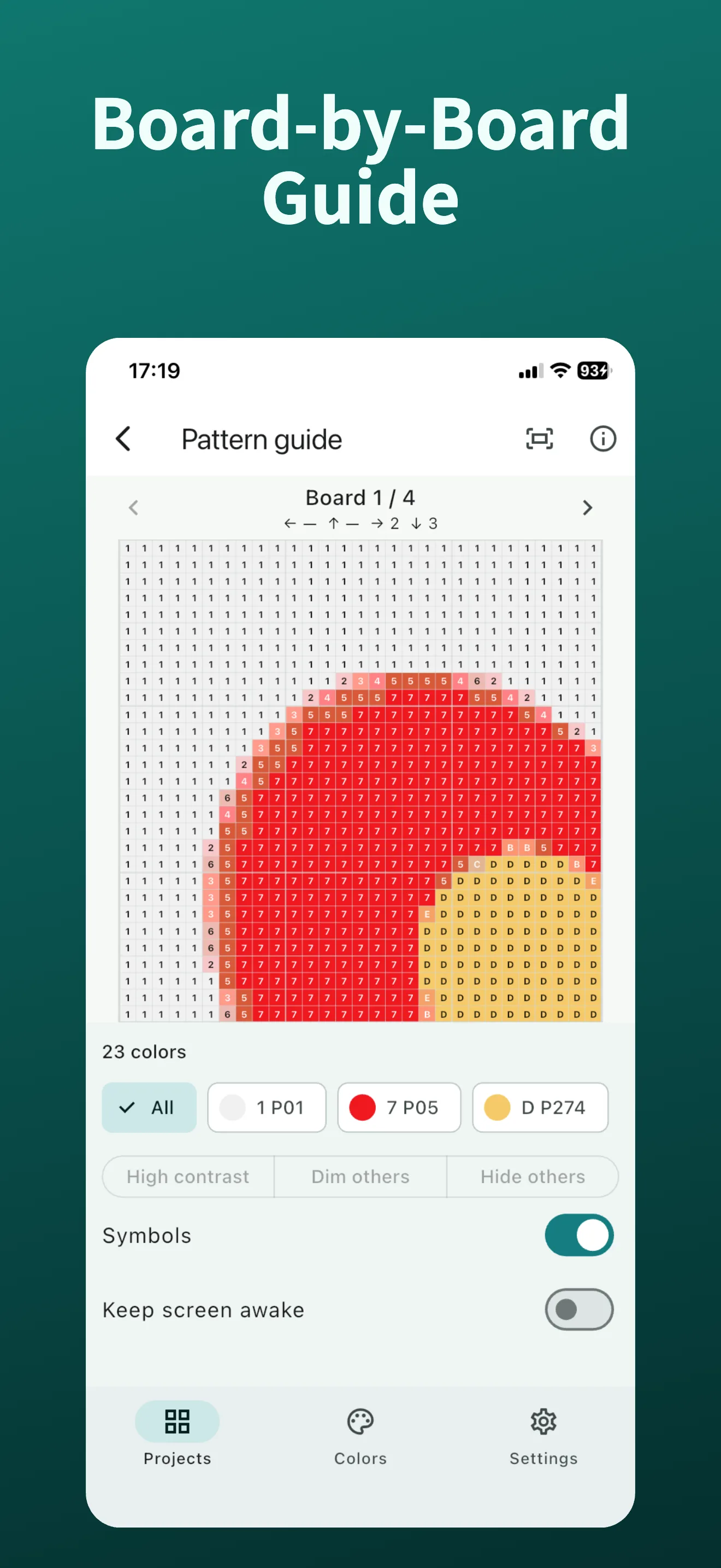 Bead Pattern board-by-board guide