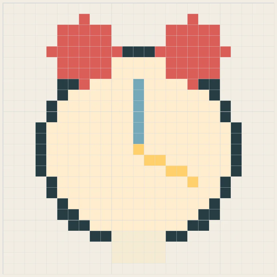 Alarm clock perler bead pattern