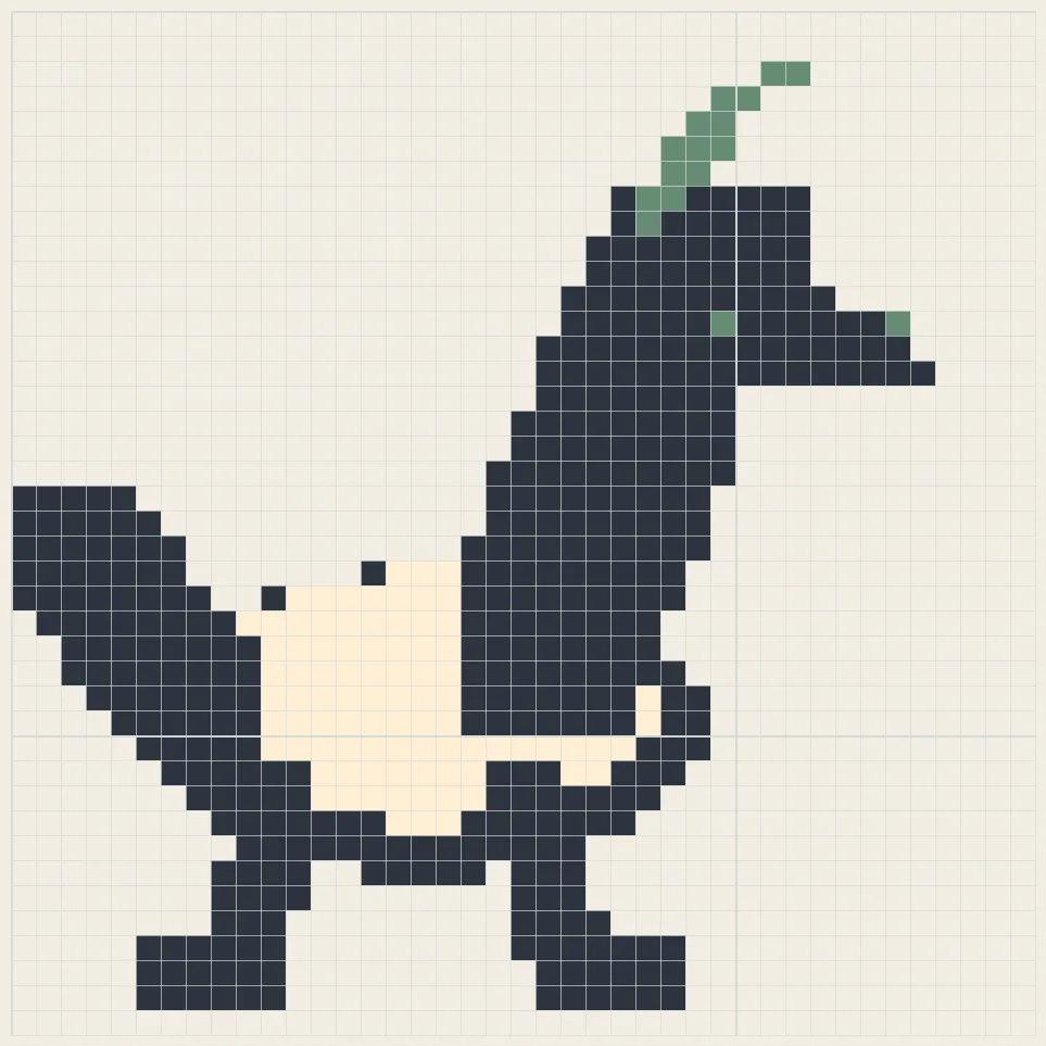 Arctic wolf perler bead pattern
