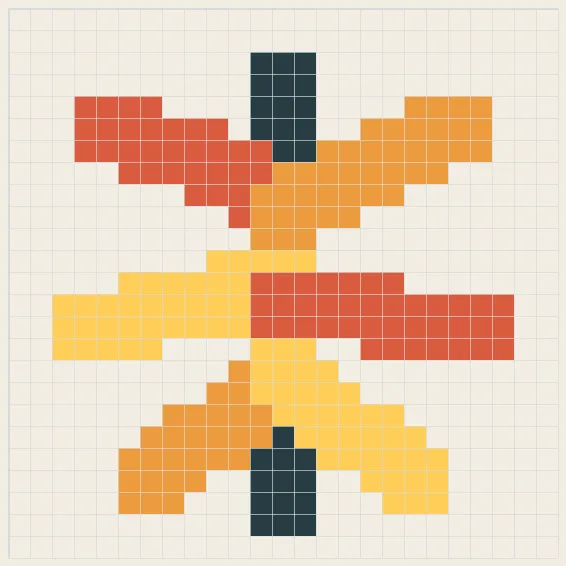 Autumn maple perler bead pattern