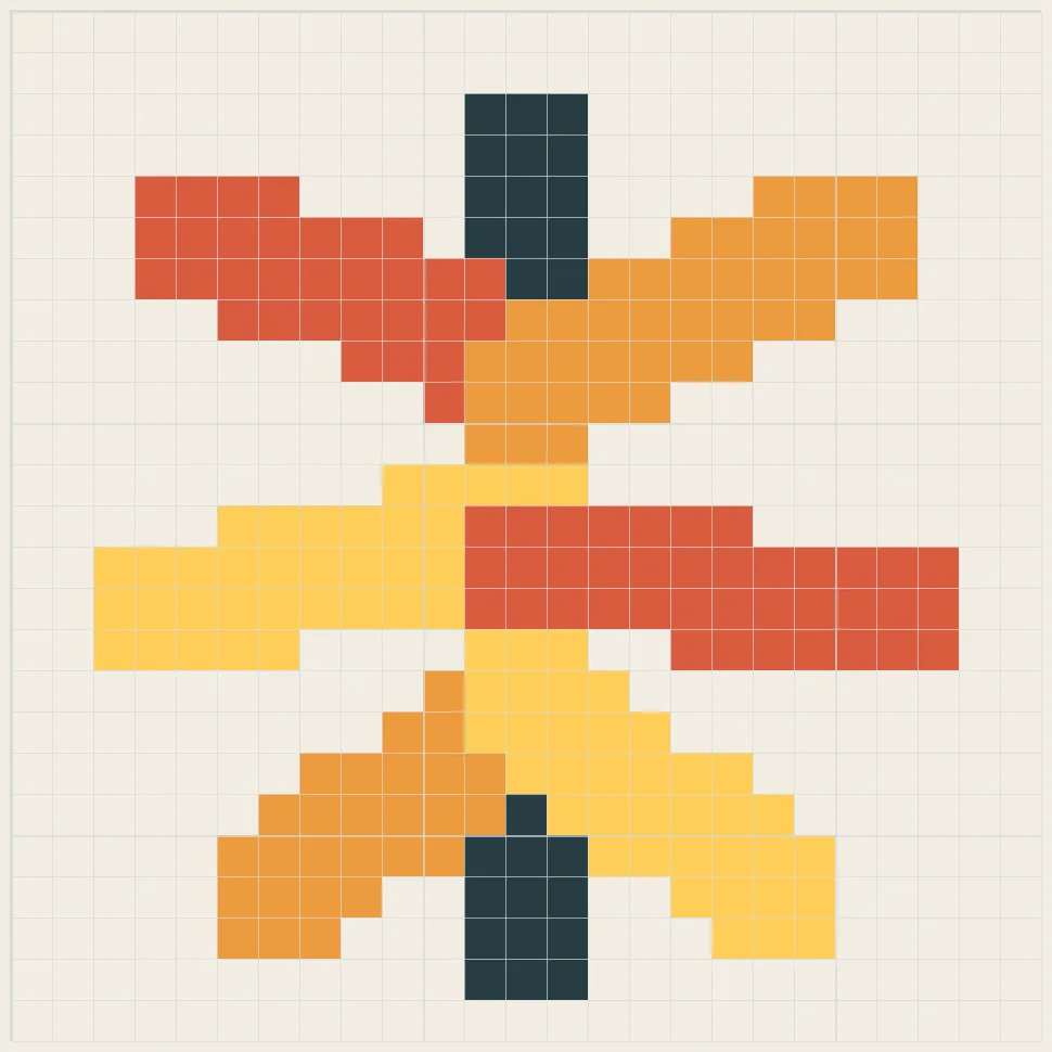 Autumn maple perler bead pattern