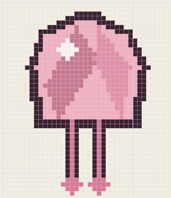 Ballet wrap perler bead pattern