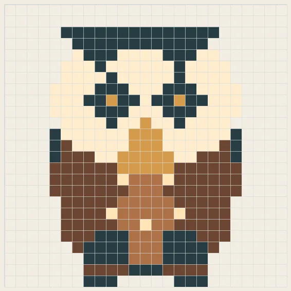 Barn owl perler bead pattern