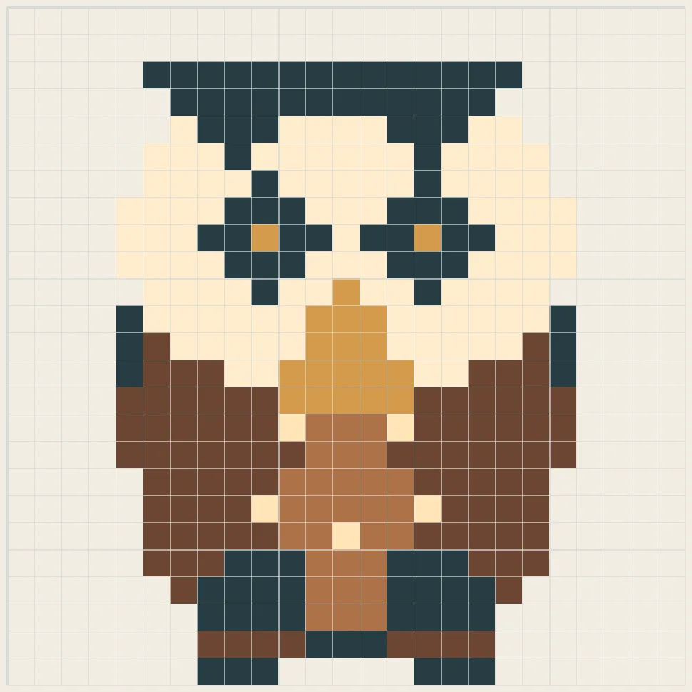 Barn owl perler bead pattern