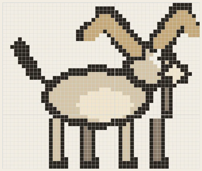 Beard goat perler bead pattern