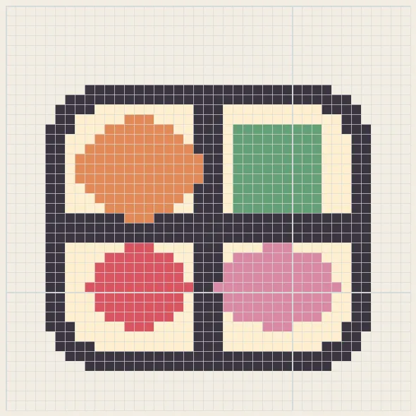 Bento box perler bead pattern