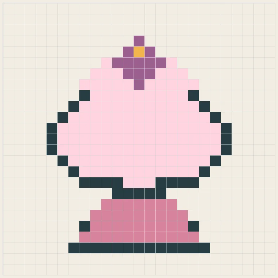 Berry cupcake perler bead pattern