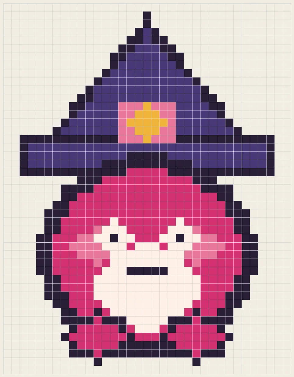 Berry hat critter perler bead pattern