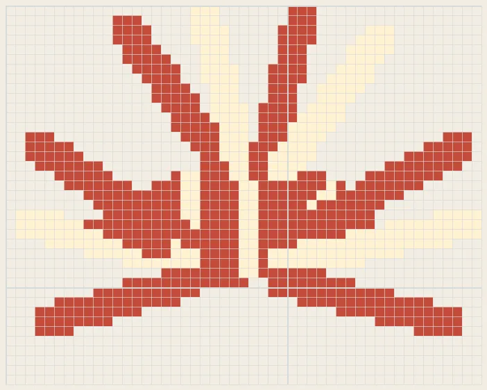 Bold lionfish perler bead pattern