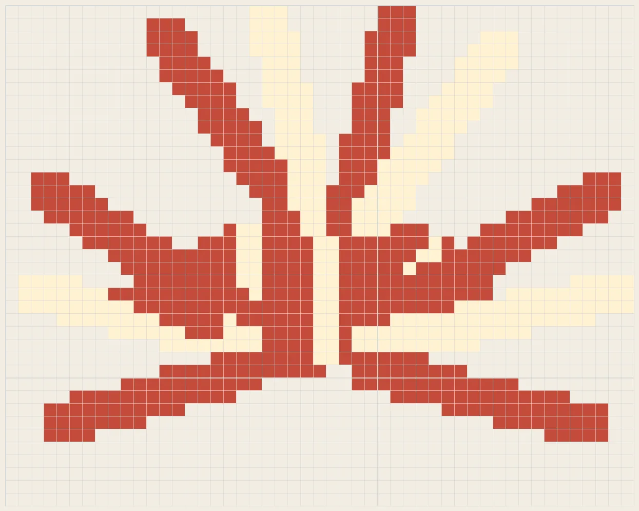 Bold lionfish perler bead pattern