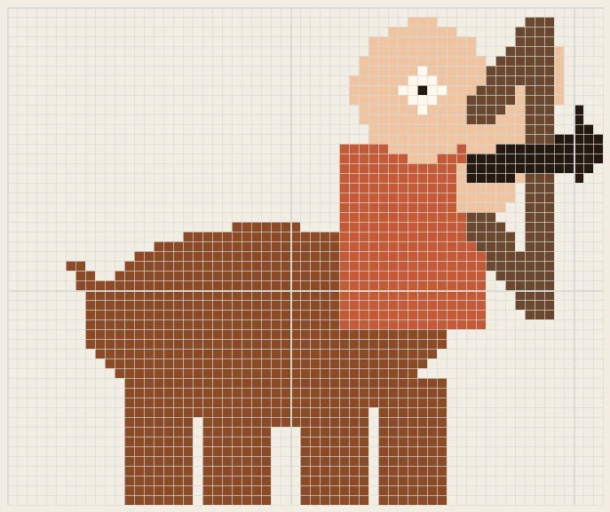 Bow centaur Sagittarius perler bead pattern