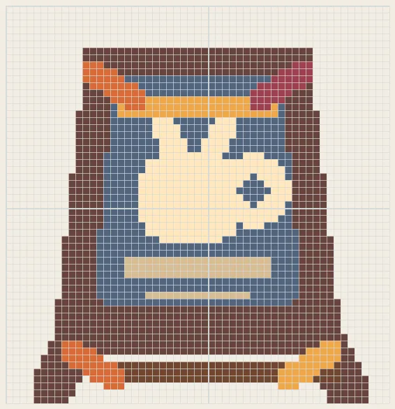 Autumn cafe chalkboard perler bead pattern