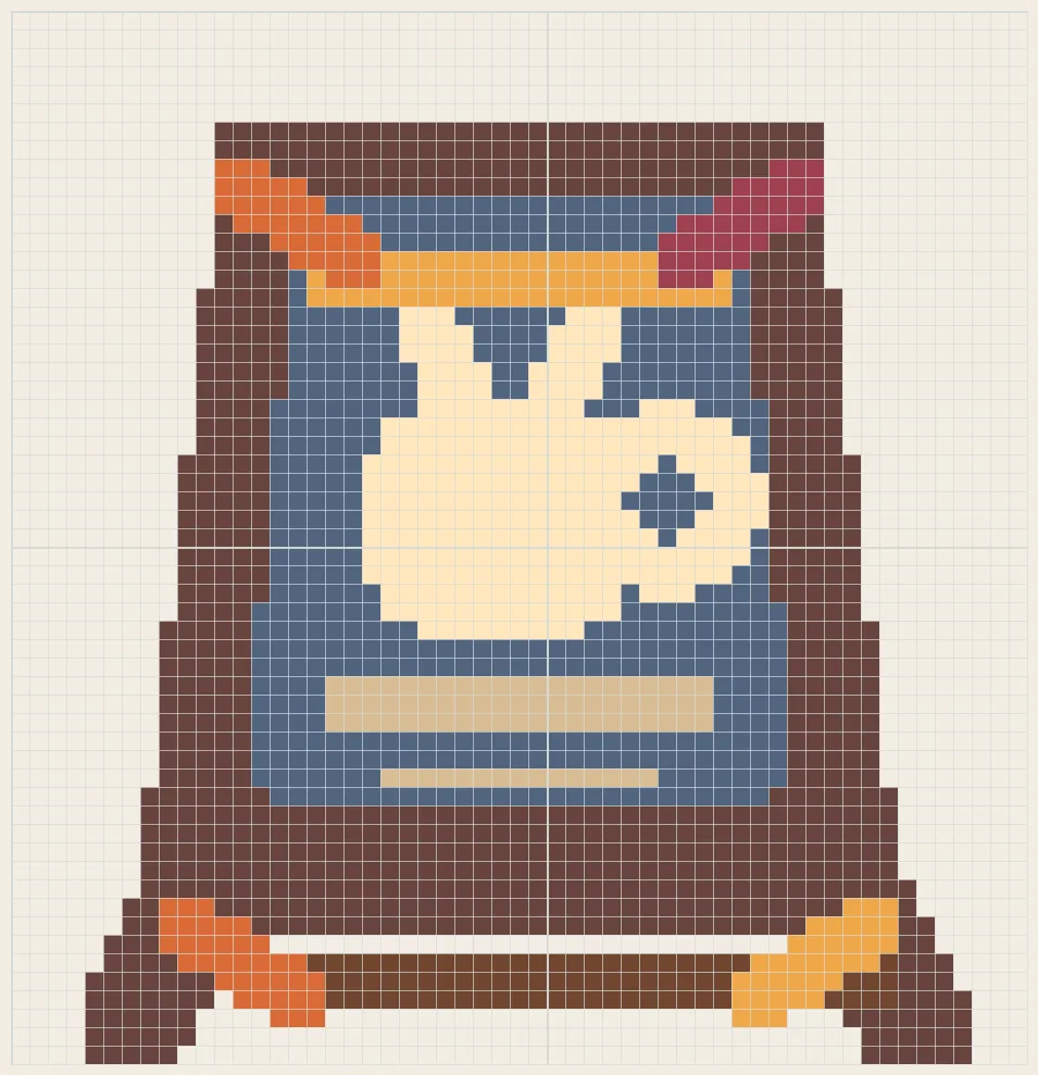 Autumn cafe chalkboard perler bead pattern