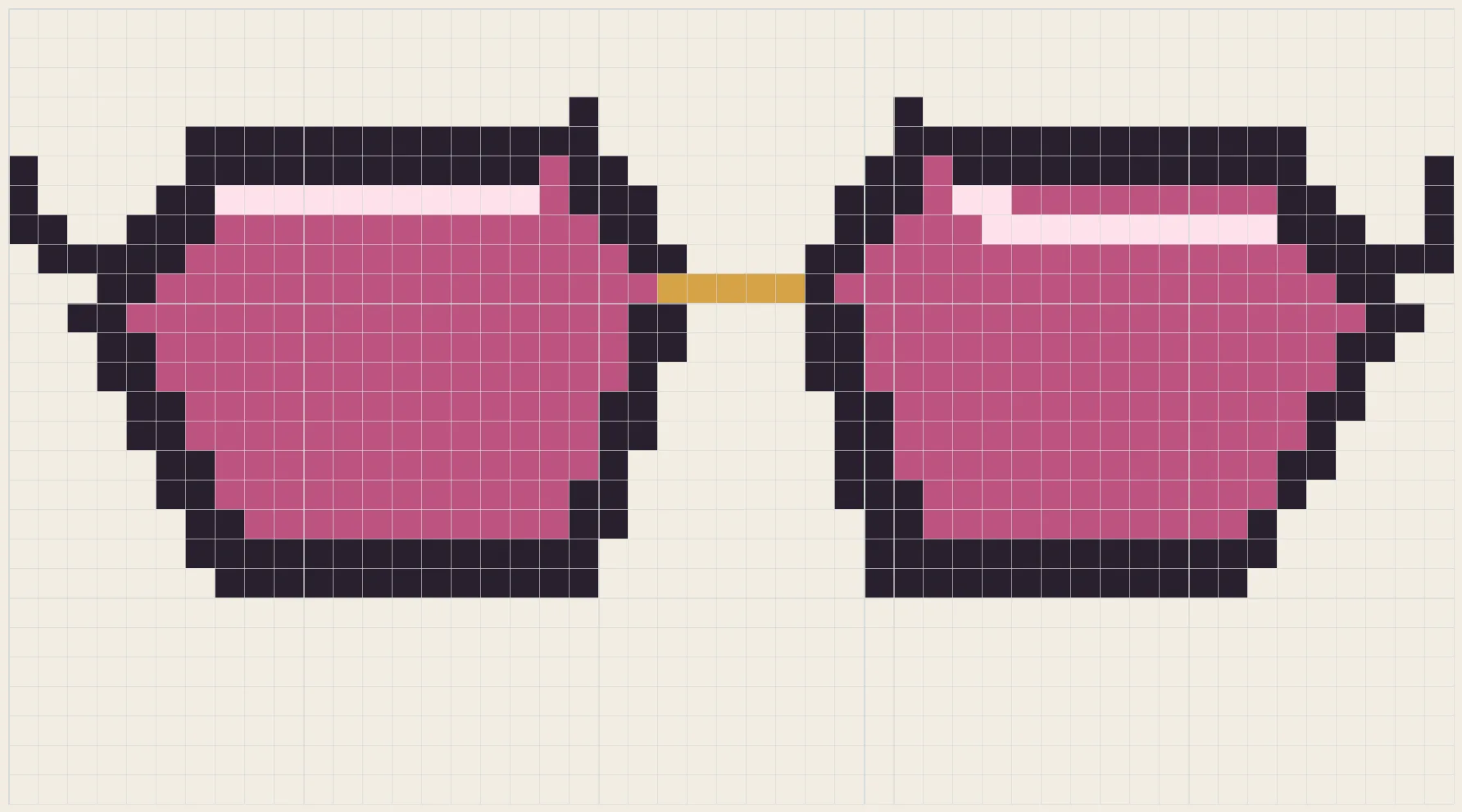 Cat-eye sunglasses perler bead pattern