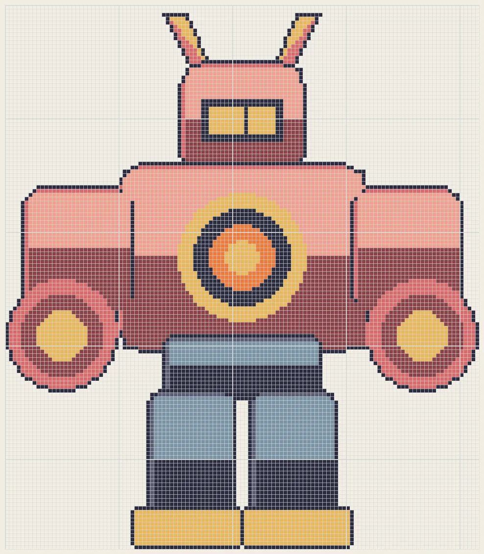 Patrón de Perler Héroe del cañón de pecho
