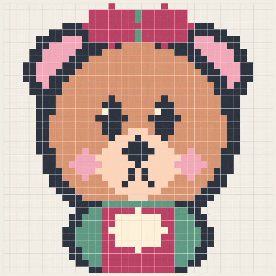 Cloudberry bear perler bead pattern