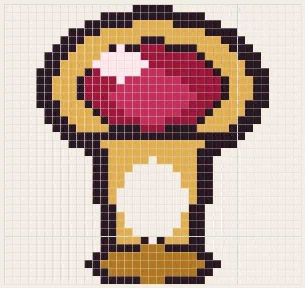 Cocktail ring perler bead pattern