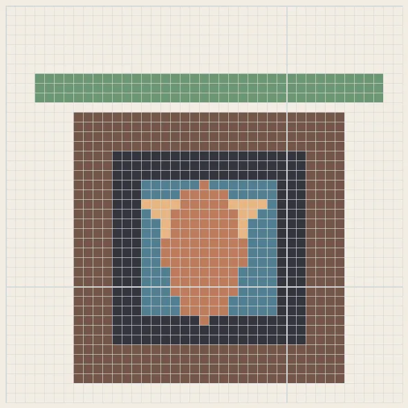 Cozy fireplace perler bead pattern