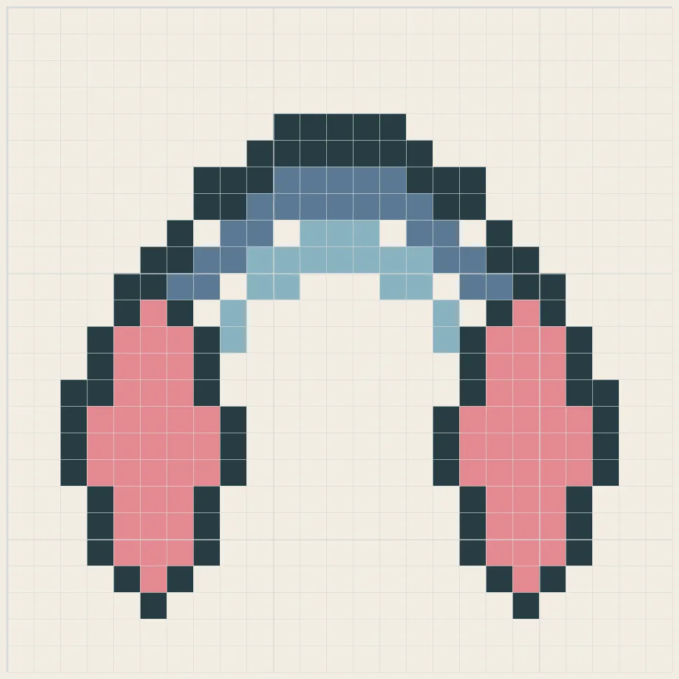 Cozy headphones perler bead pattern