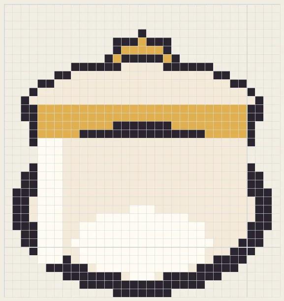 Cream jar perler bead pattern