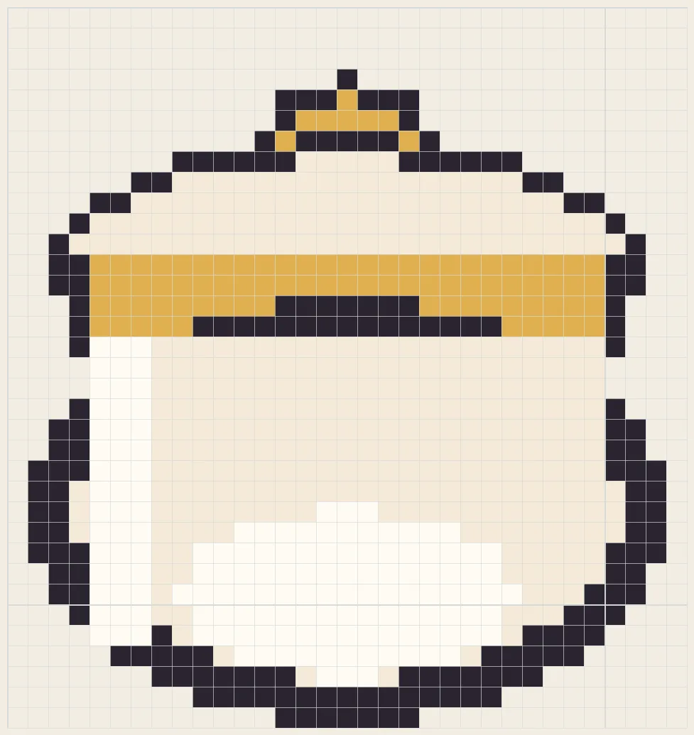 Cream jar perler bead pattern