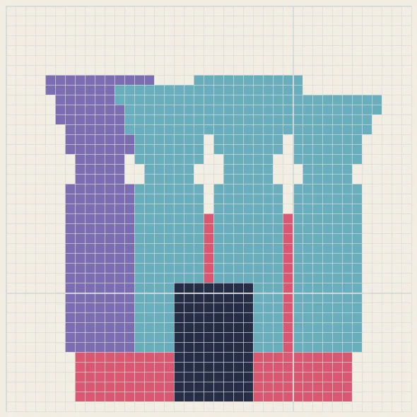 Crystal castle perler bead pattern