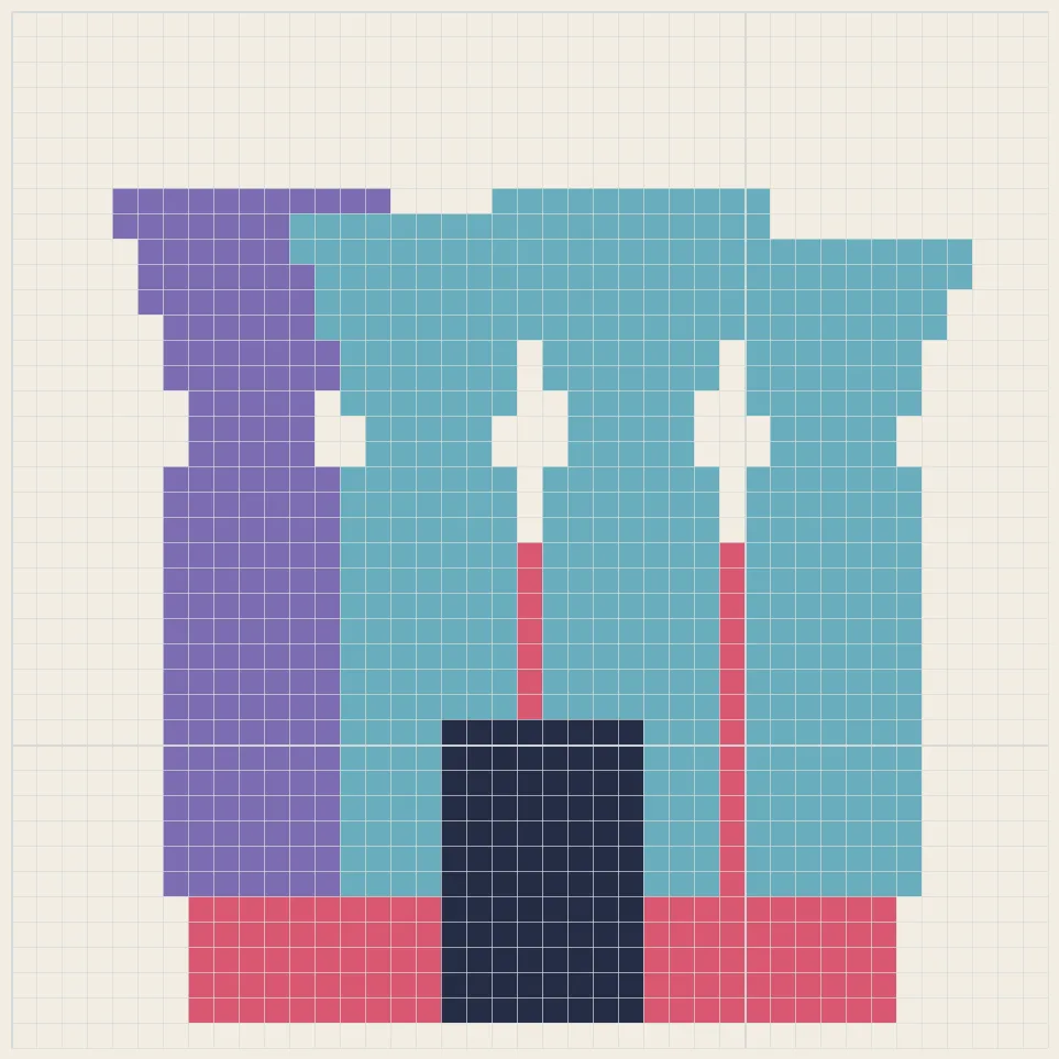 Crystal castle perler bead pattern
