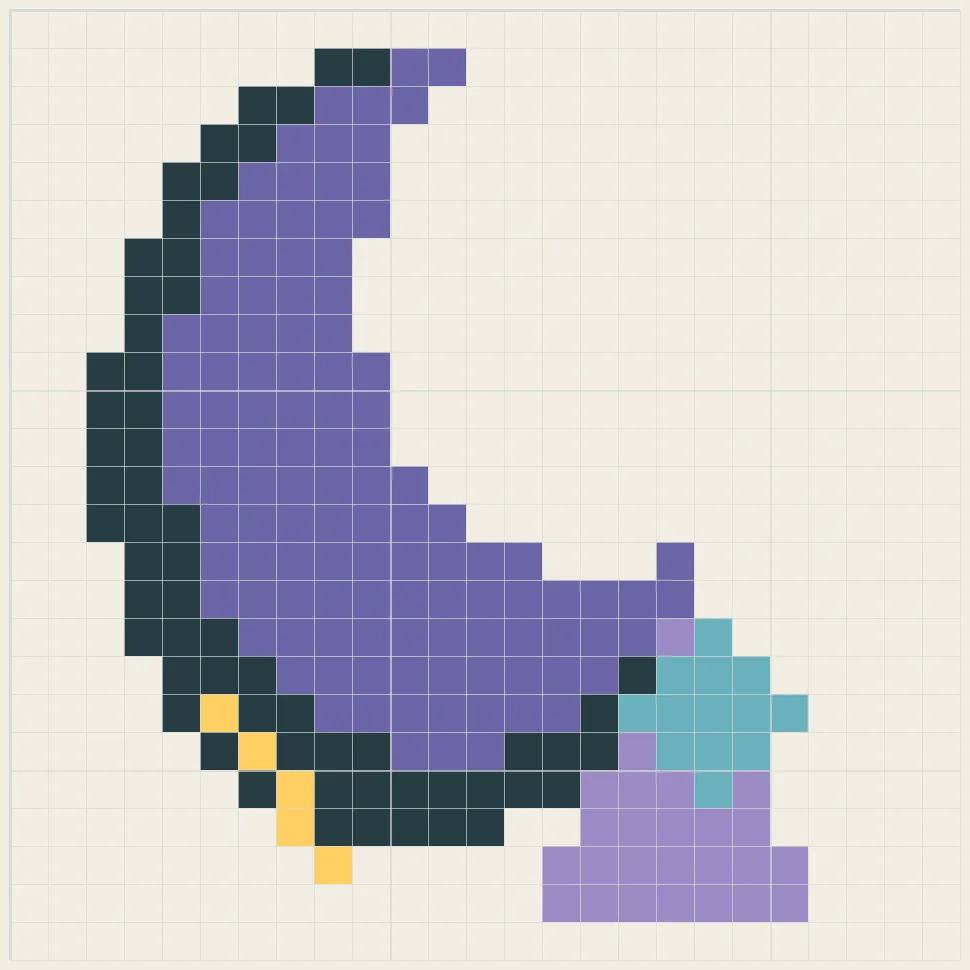 Crystal moon perler bead pattern