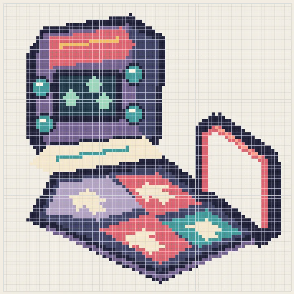 Dance-step arcade perler bead pattern