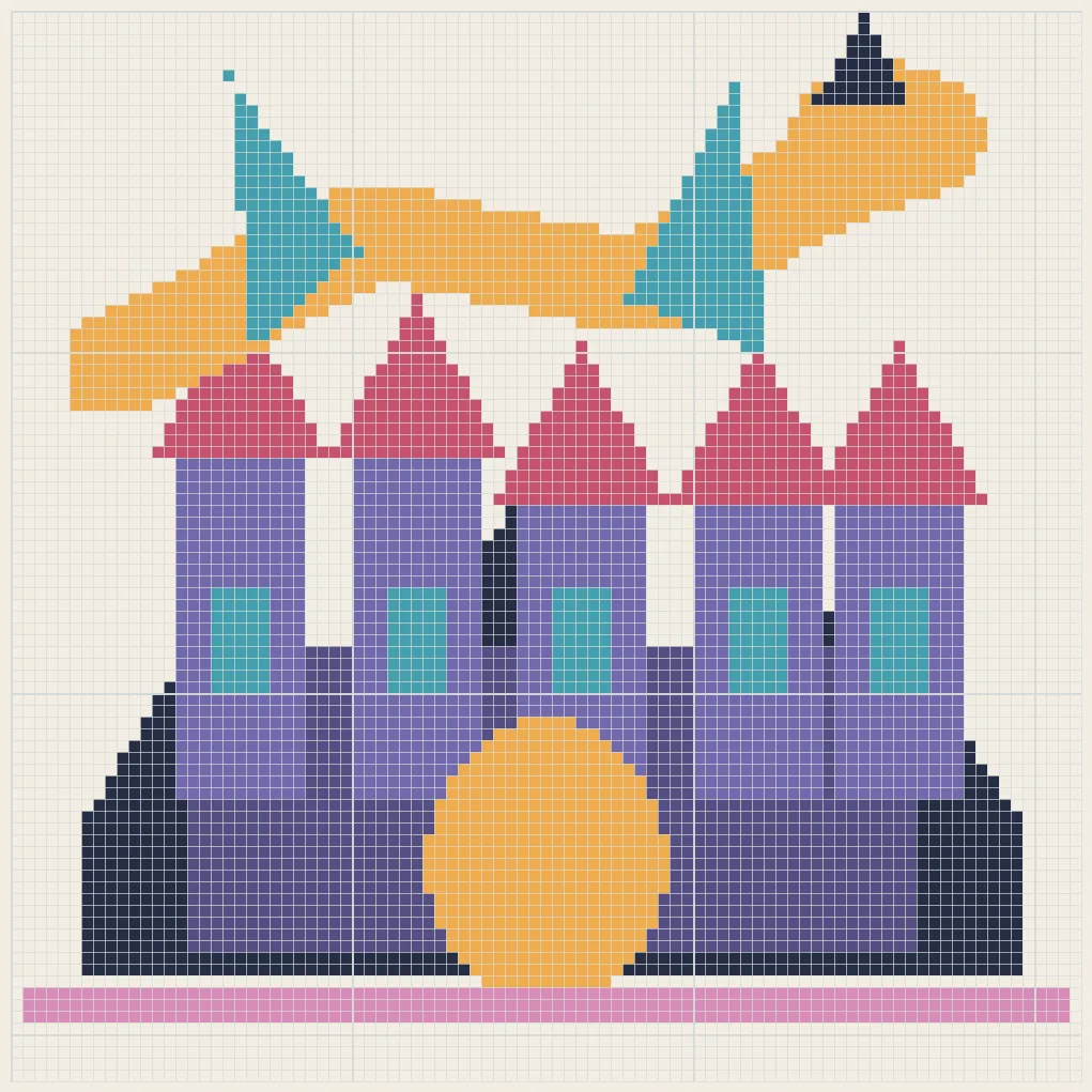 Dragon citadel perler bead pattern