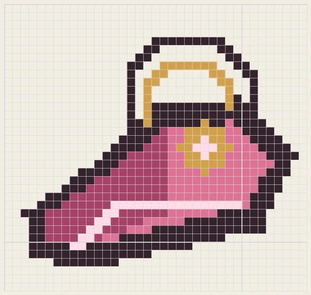 Dressmaker iron perler bead pattern