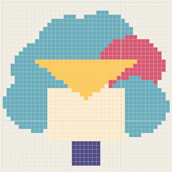 Enchanted treehouse perler bead pattern