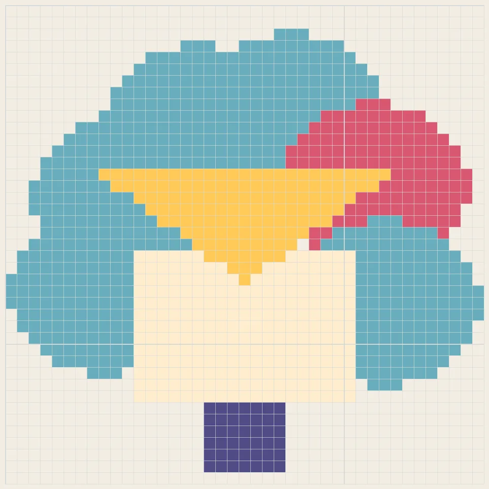 Enchanted treehouse perler bead pattern