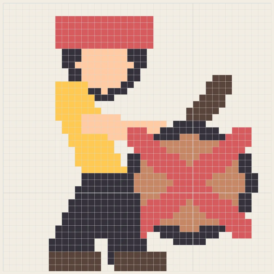 Festival drummer perler bead pattern