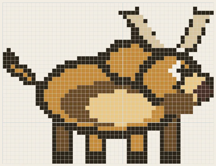 Field ox perler bead pattern
