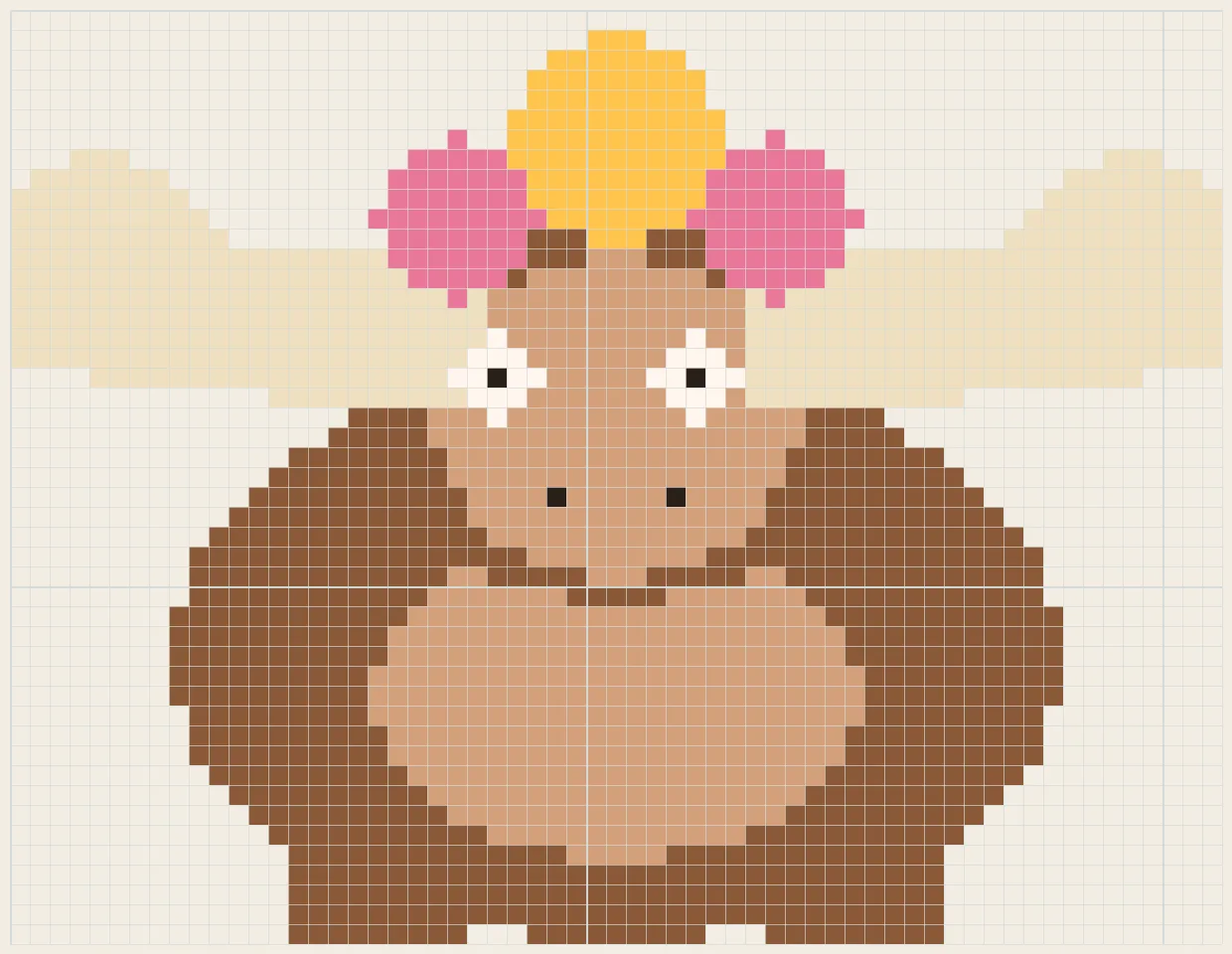 Flower bull Taurus perler bead pattern