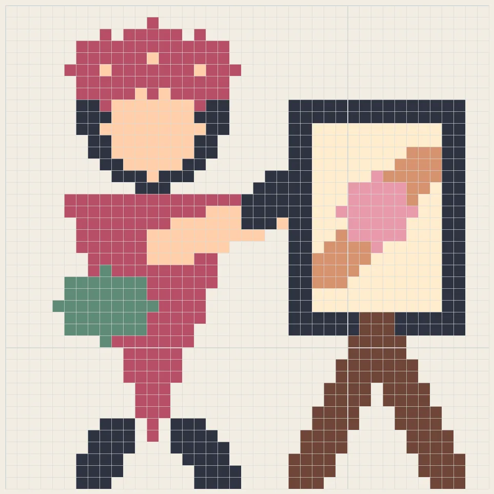 Flower crown artist perler bead pattern