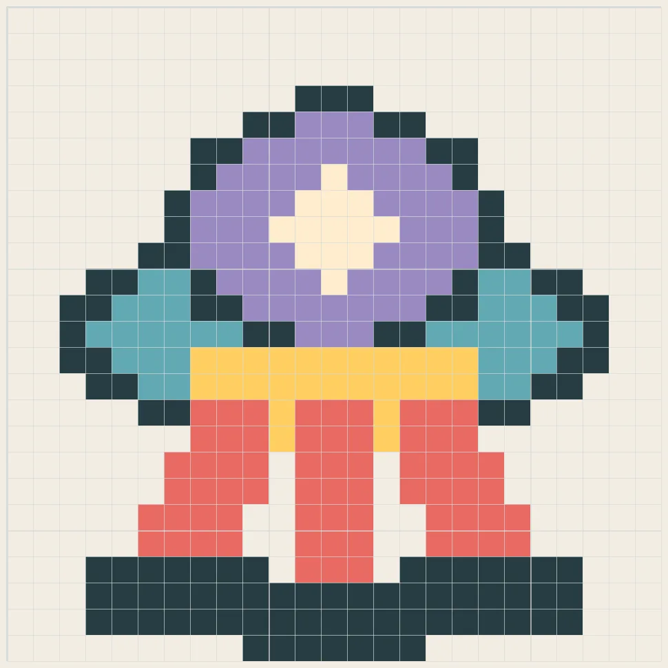 Flying saucer perler bead pattern