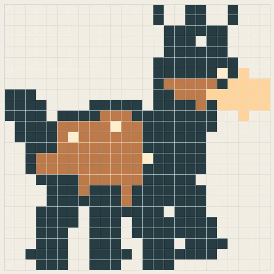 Forest deer perler bead pattern