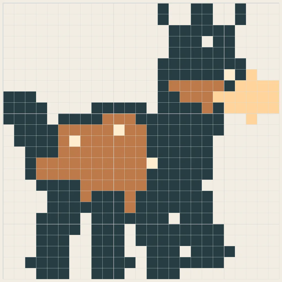 Forest deer perler bead pattern