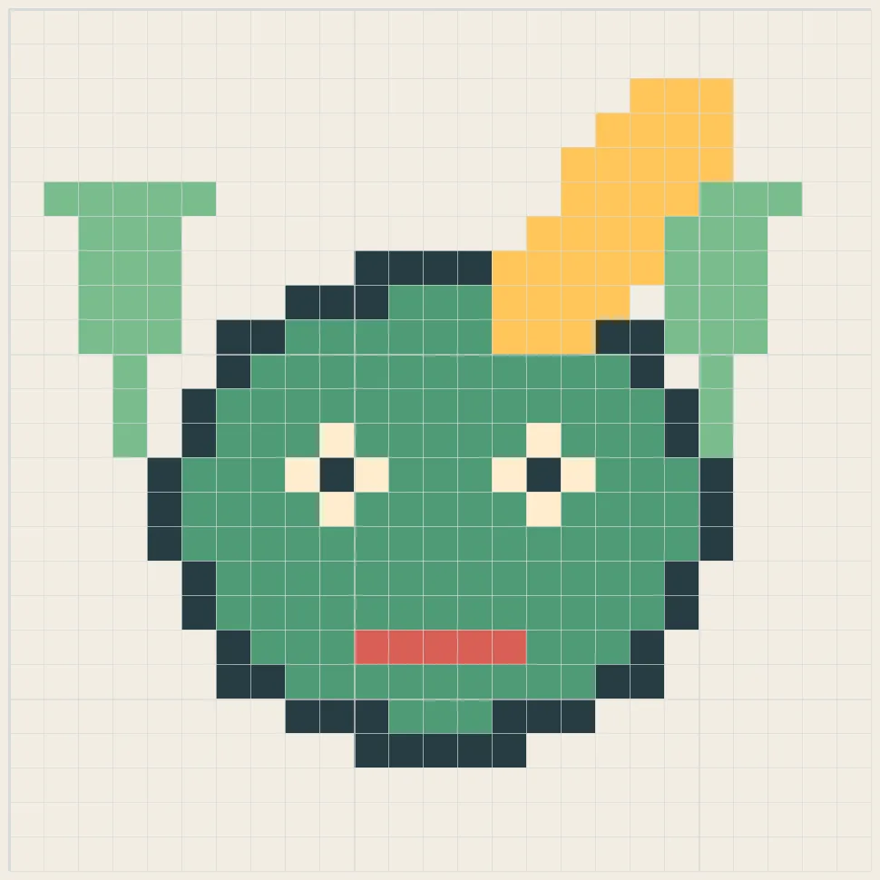Friendly dragon perler bead pattern