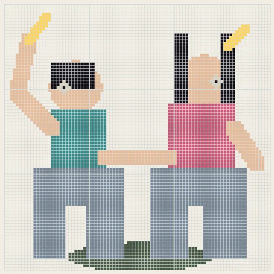 Gemini twin observatory perler bead pattern