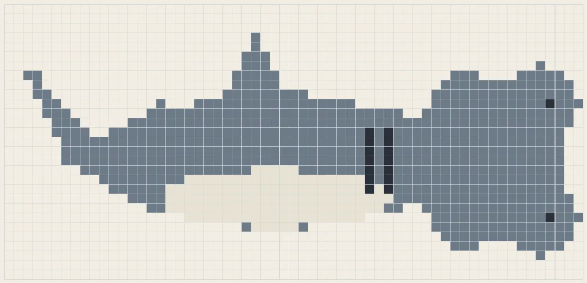 Hammerhead patrol perler bead pattern