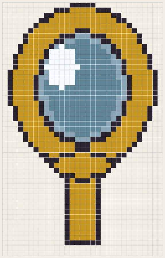 Hand mirror perler bead pattern