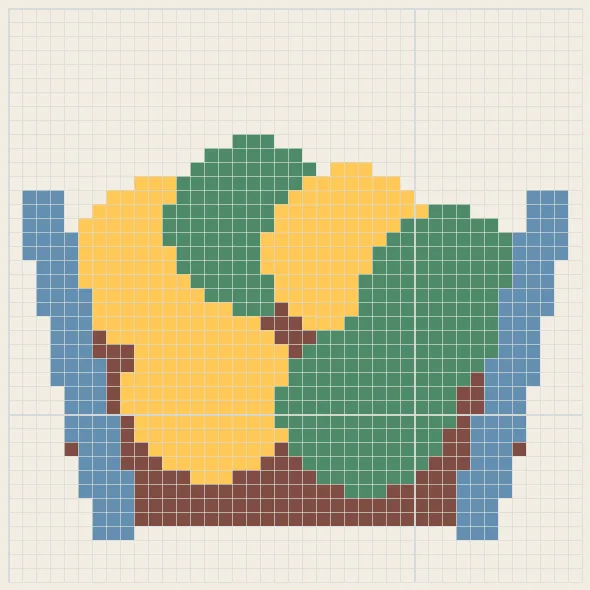 Harvest basket perler bead pattern