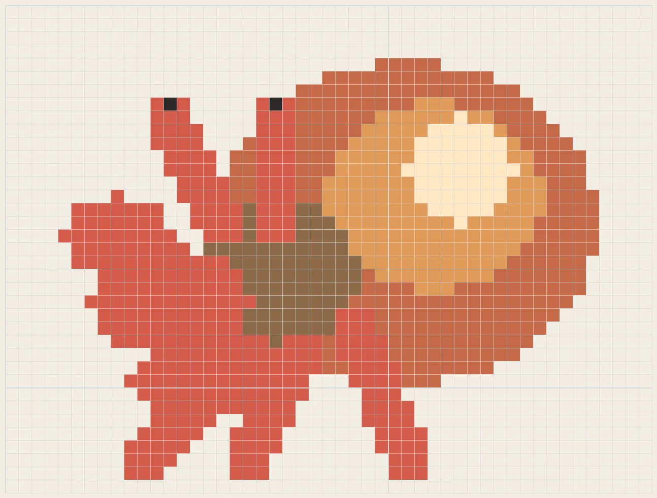 Hermit shell walker perler bead pattern