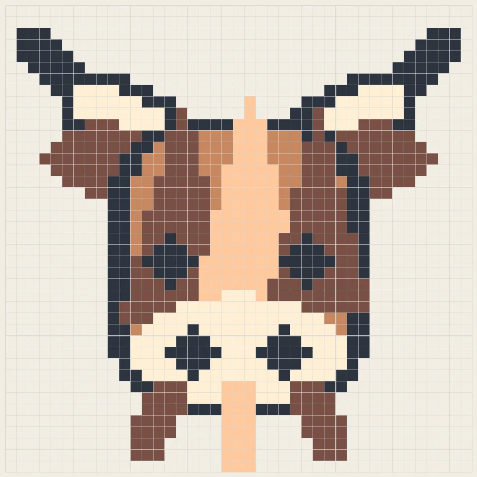 Highland cow perler bead pattern