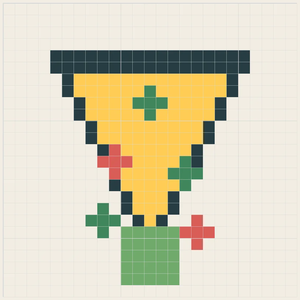 Holiday tree perler bead pattern