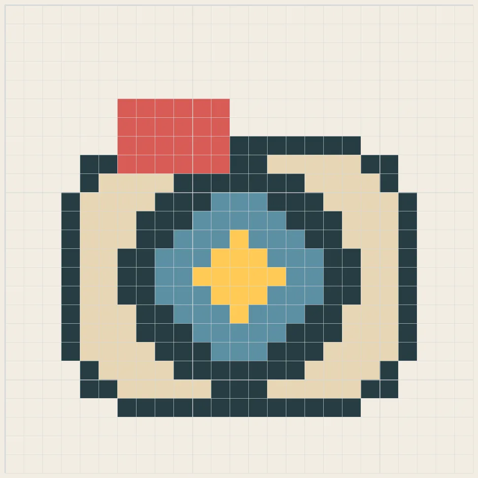Instant camera perler bead pattern
