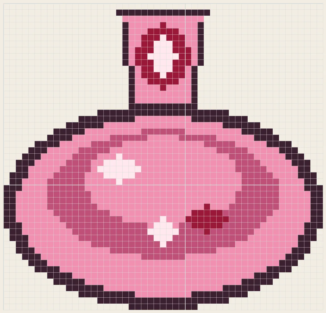 Jeweled stage tutu perler bead pattern